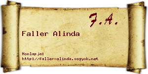 Faller Alinda névjegykártya